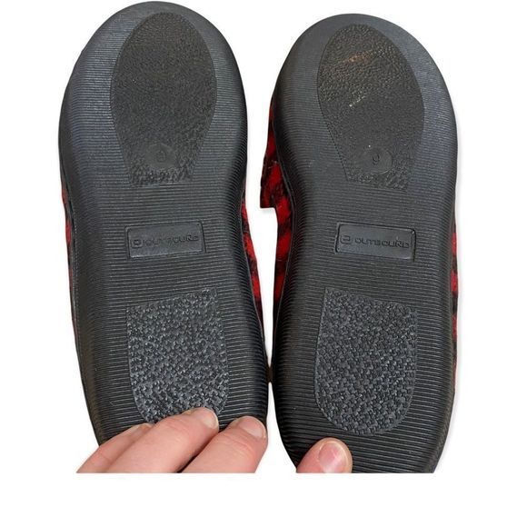 NWT Outbound women’s faux fur lined plaid moccasins size 9 but fit like a si… - Picture 5 of 5